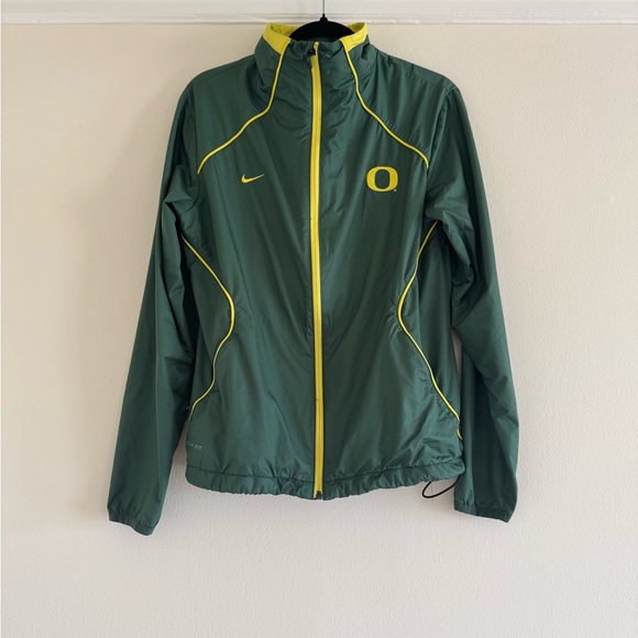 Nike Storm-Fit Windbreaker Full Zip Jacket Womens Medium Oregon Ducks Green - Picture 1 of 11
